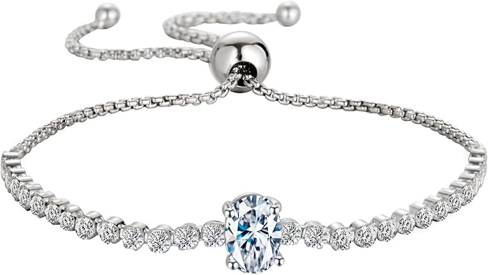 Delicate S925 Silver 0.1 Carat Adjustable VVS2 Diamond Bracelet, A Stunning and Elegant Bracelet Gift Idea, Adds a Refined Touch
